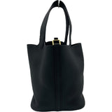 エルメス HERMES ピコタンロックMM K刻 ブラック GD金具 トリヨン レディース ハンドバッグ