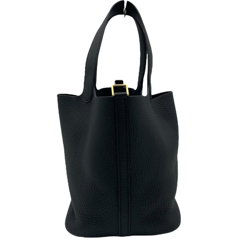 エルメス HERMES ピコタンロックMM K刻 ブラック GD金具 トリヨン レディース ハンドバッグ