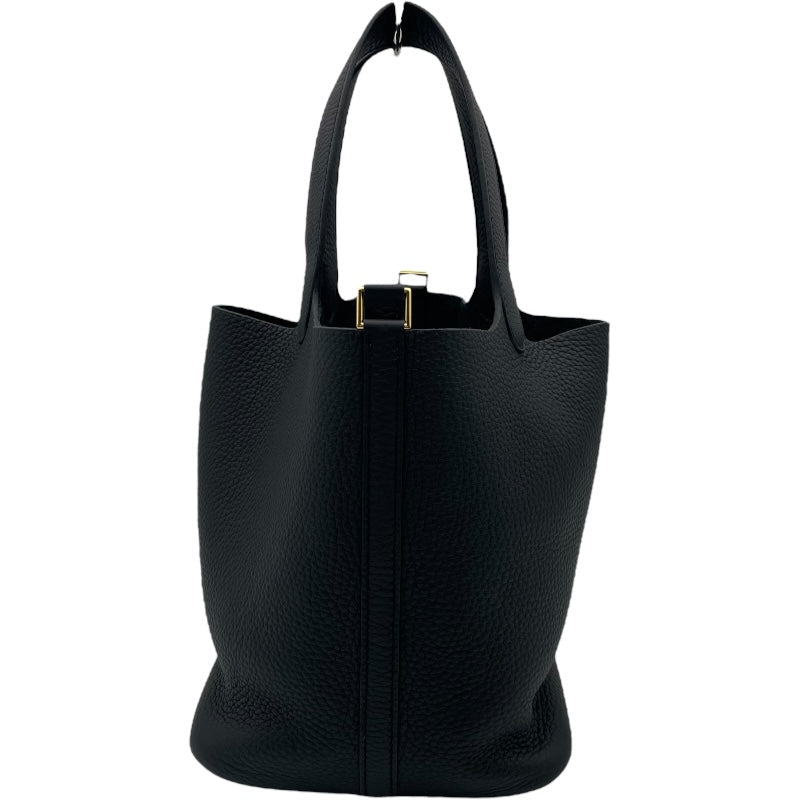 エルメス HERMES ピコタンロックMM K刻 ブラック GD金具 トリヨン レディース ハンドバッグ