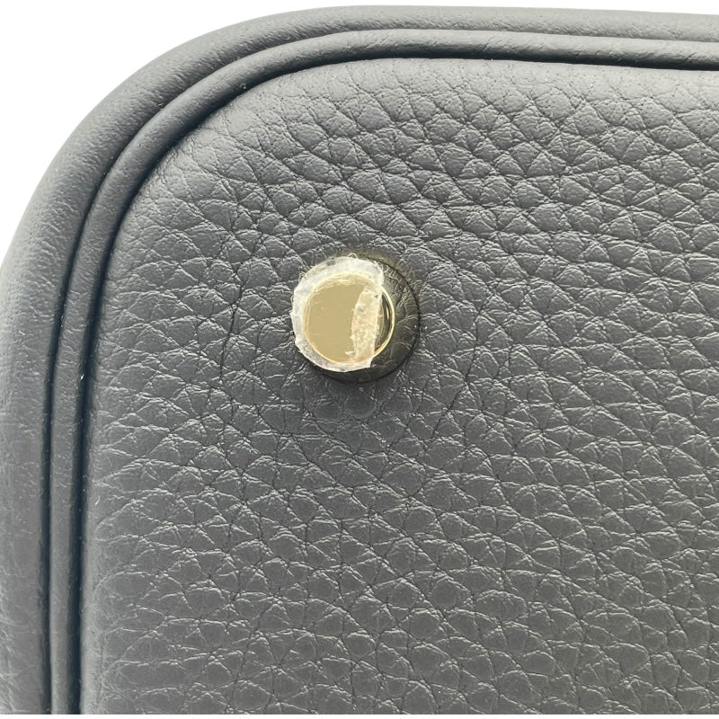 エルメス HERMES ピコタンロックMM K刻 ブラック GD金具 トリヨン レディース ハンドバッグ