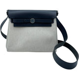 エルメス HERMES エールバッグジップミニ K刻 グレー SV金具 トワル レディース ショルダーバッグ