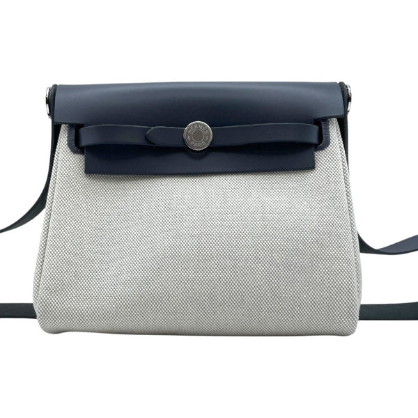 エルメス HERMES エールバッグジップミニ K刻 グレー SV金具 トワル レディース ショルダーバッグ