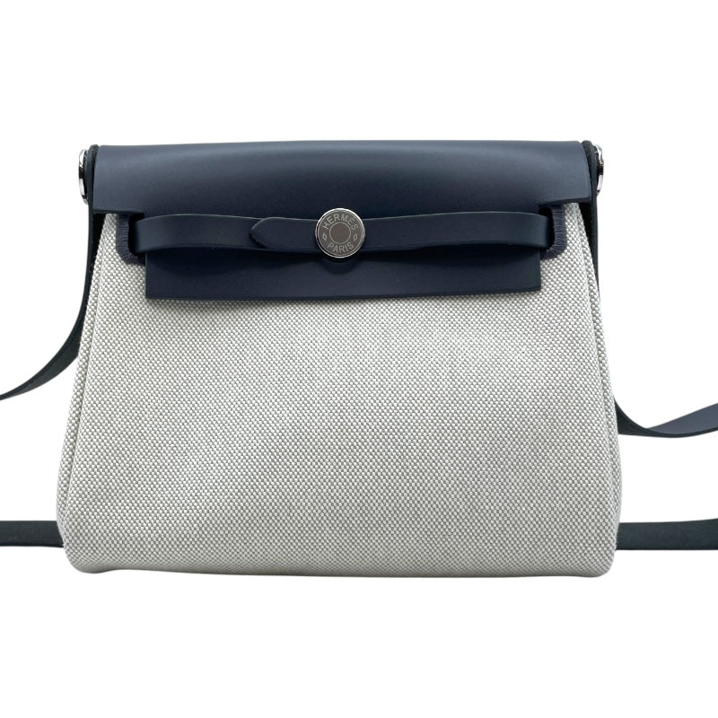 エルメス HERMES エールバッグジップミニ K刻 グレー SV金具 トワル レディース ショルダーバッグ