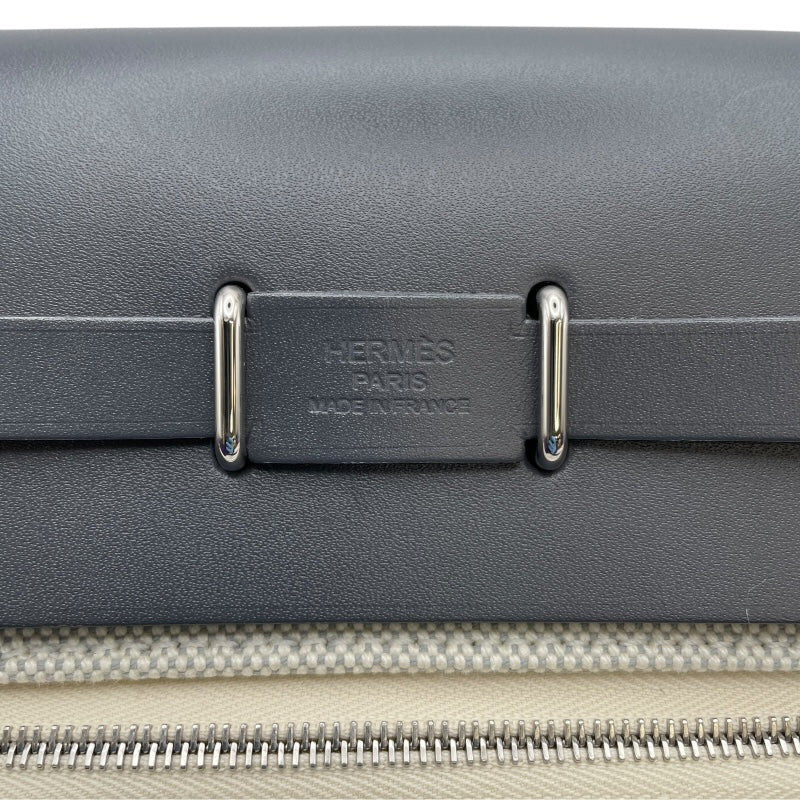 エルメス HERMES エールバッグジップミニ K刻 グレー SV金具 トワル レディース ショルダーバッグ