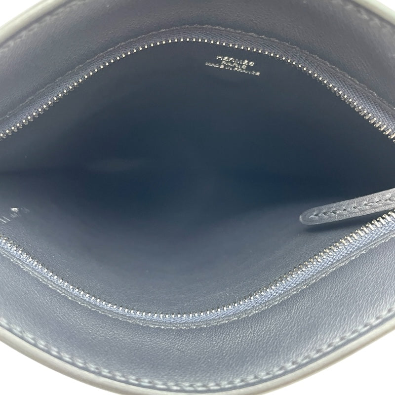 エルメス HERMES ポッシャンプリュス U刻印 ブルーインディゴ SV金具 スイフト メンズ ショルダーバッグ