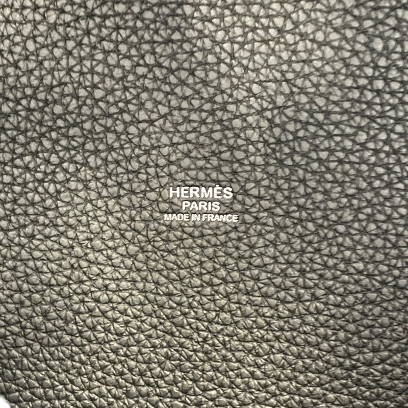 エルメス HERMES ピコタンロックMM W刻 ブラック SV金具 トリヨン レディース ハンドバッグ