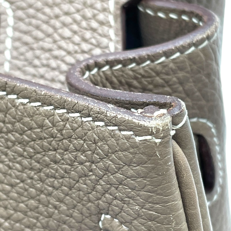 エルメス HERMES バーキン30 □O刻 エトゥープ SV金具 トゴ レディース ハンドバッグ