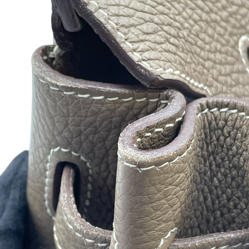 エルメス HERMES バーキン30 □O刻 エトゥープ SV金具 トゴ レディース ハンドバッグ