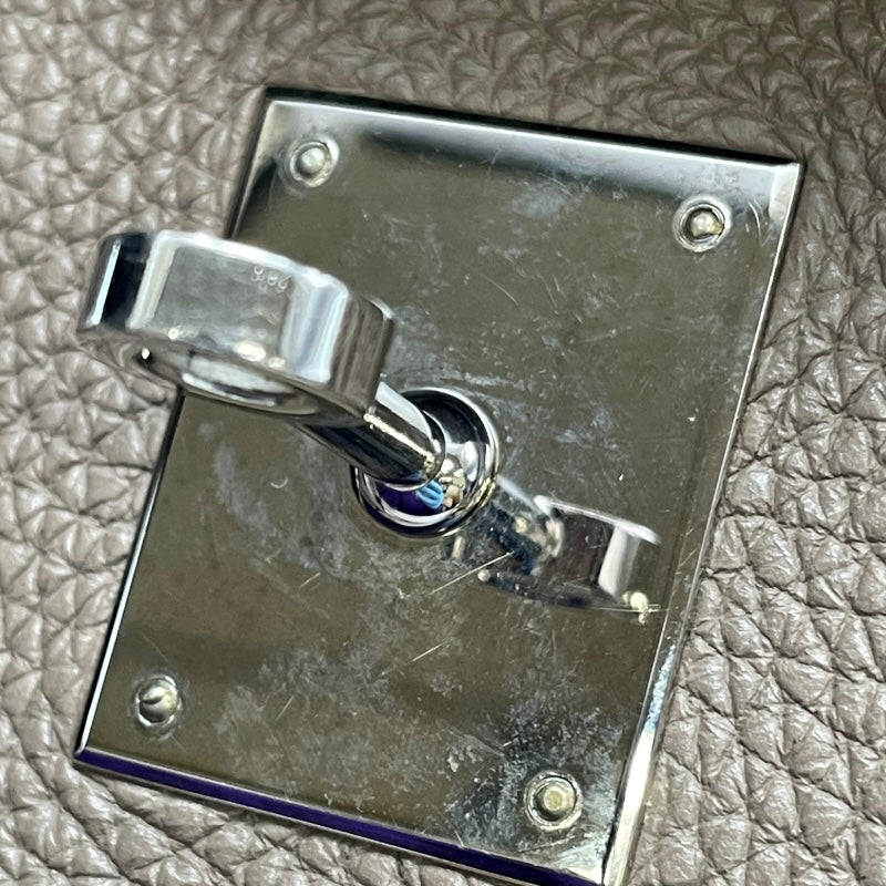 エルメス HERMES バーキン30 □O刻 エトゥープ SV金具 トゴ レディース ハンドバッグ