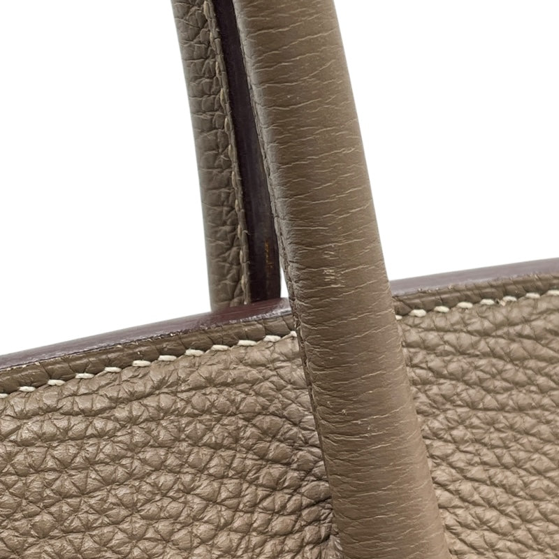 エルメス HERMES バーキン30 □O刻 エトゥープ SV金具 トゴ レディース ハンドバッグ