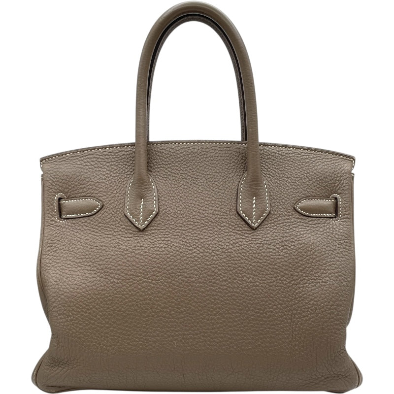 エルメス HERMES バーキン30 □O刻 エトゥープ SV金具 トゴ レディース ハンドバッグ