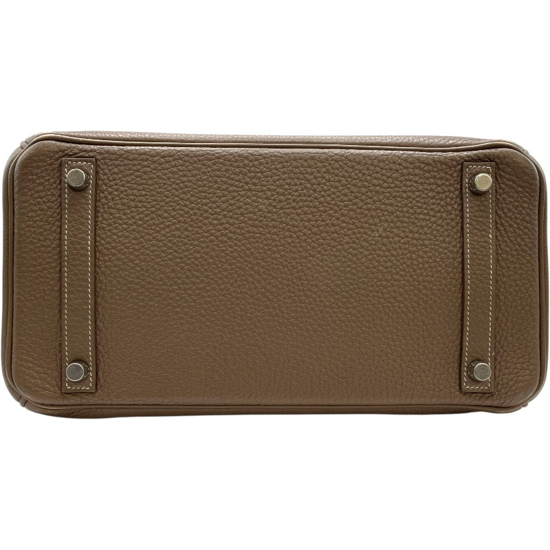 エルメス HERMES バーキン30 □O刻 エトゥープ SV金具 トゴ レディース ハンドバッグ