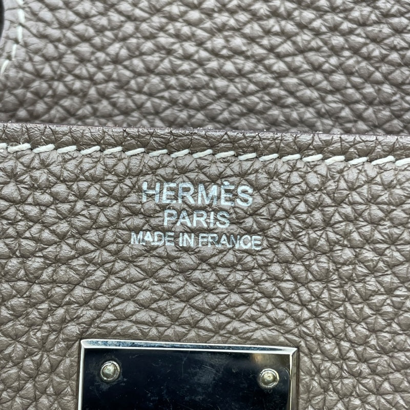 エルメス HERMES バーキン30 □O刻 エトゥープ SV金具 トゴ レディース ハンドバッグ