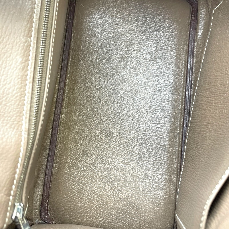エルメス HERMES バーキン30 □O刻 エトゥープ SV金具 トゴ レディース ハンドバッグ