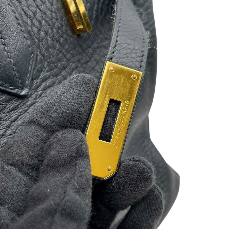 エルメス HERMES バーキン35 □H刻 ブラック GD金具 トゴ レディース ハンドバッグ