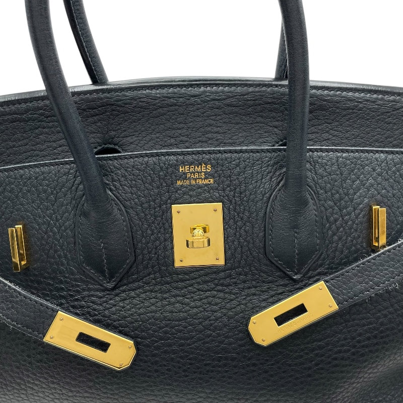 エルメス HERMES バーキン35 □H刻 ブラック GD金具 トゴ レディース ハンドバッグ