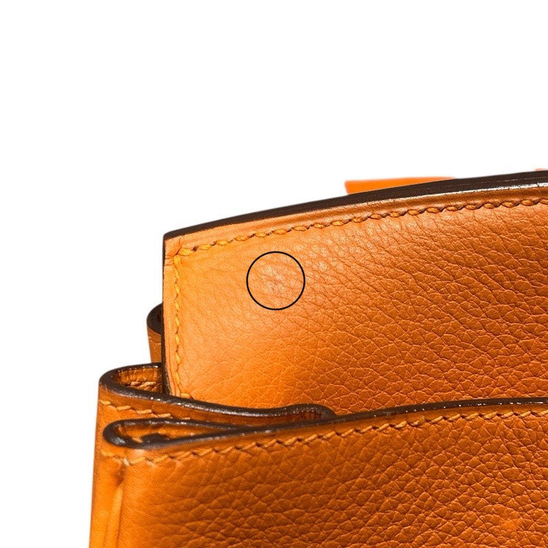 エルメス HERMES バーキン35 □I刻 オレンジ/シルバー金具 トリヨン レディース ハンドバッグ