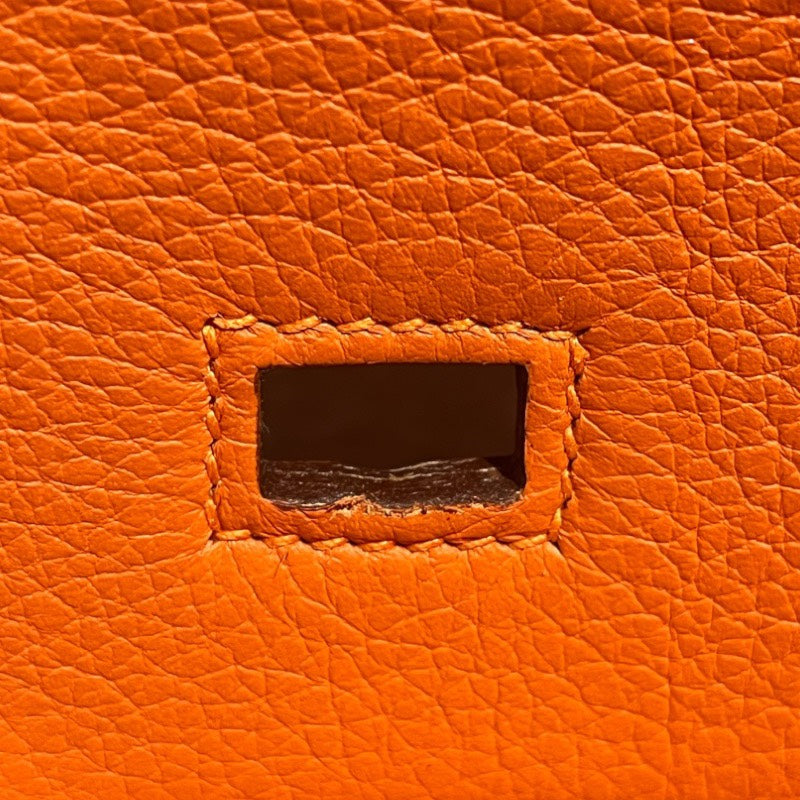 エルメス HERMES バーキン35 □I刻 オレンジ/シルバー金具 トリヨン レディース ハンドバッグ