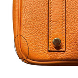 エルメス HERMES バーキン35 □I刻 オレンジ/シルバー金具 トリヨン レディース ハンドバッグ