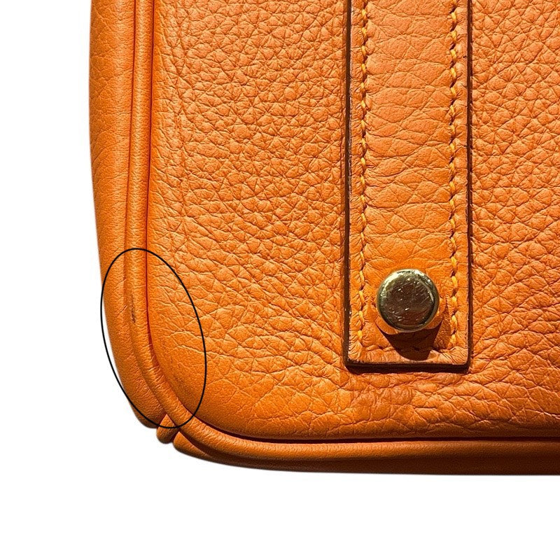エルメス HERMES バーキン35 □I刻 オレンジ/シルバー金具 トリヨン レディース ハンドバッグ
