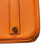エルメス HERMES バーキン35 □I刻 オレンジ/シルバー金具 トリヨン レディース ハンドバッグ