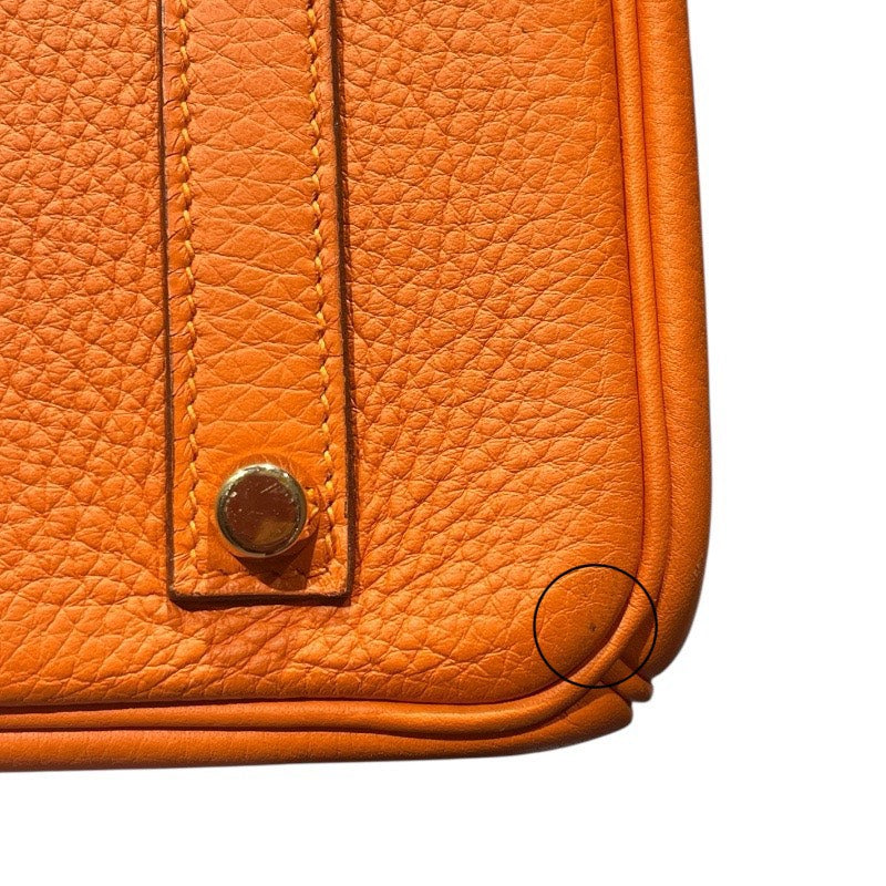 エルメス HERMES バーキン35 □I刻 オレンジ/シルバー金具 トリヨン レディース ハンドバッグ