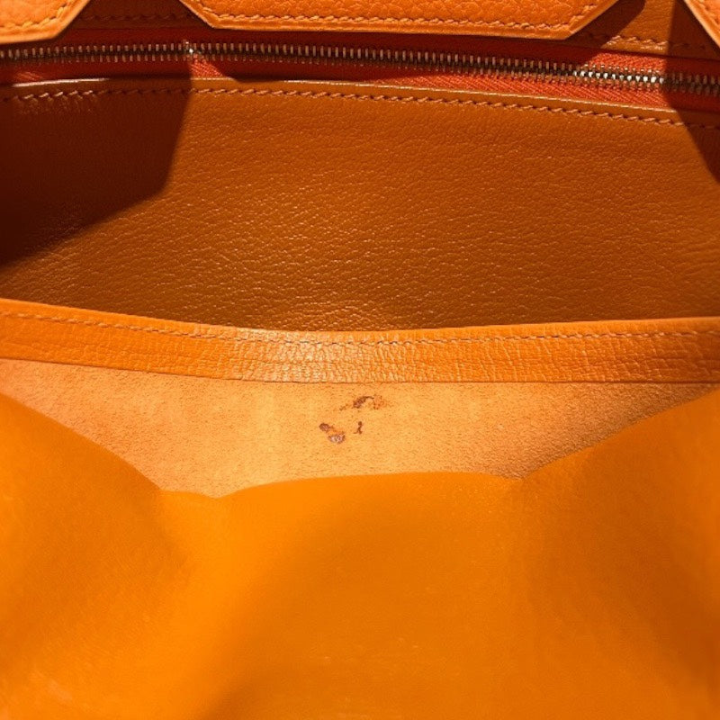エルメス HERMES バーキン35 □I刻 オレンジ/シルバー金具 トリヨン レディース ハンドバッグ