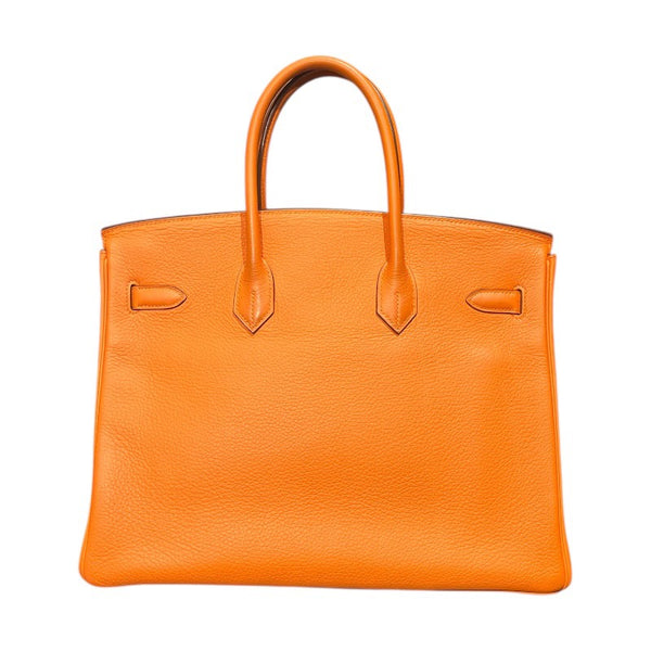 エルメス HERMES バーキン35 □I刻 オレンジ/シルバー金具 トリヨン レディース ハンドバッグ