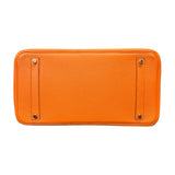 エルメス HERMES バーキン35 □I刻 オレンジ/シルバー金具 トリヨン レディース ハンドバッグ