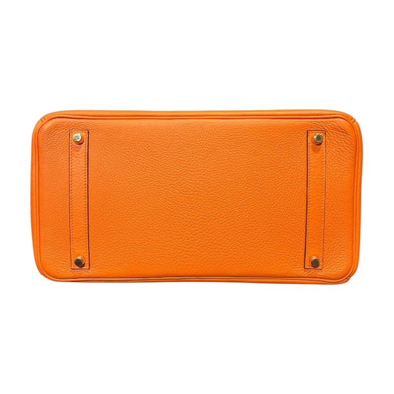 エルメス HERMES バーキン35 □I刻 オレンジ/シルバー金具 トリヨン レディース ハンドバッグ