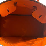 エルメス HERMES バーキン35 □I刻 オレンジ/シルバー金具 トリヨン レディース ハンドバッグ