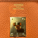 エルメス HERMES バーキン35 □I刻 オレンジ/シルバー金具 トリヨン レディース ハンドバッグ