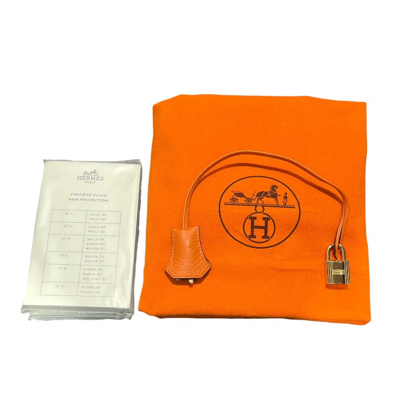 エルメス HERMES バーキン35 □I刻 オレンジ/シルバー金具 トリヨン レディース ハンドバッグ
