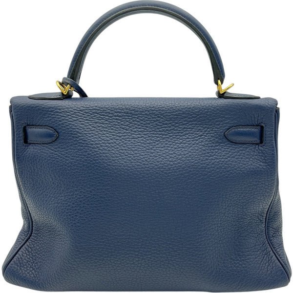 エルメス HERMES ケリー32 内縫い □Q刻 ブルードマルト GD金具 トリヨンモーリス レディース ショルダーバッグ