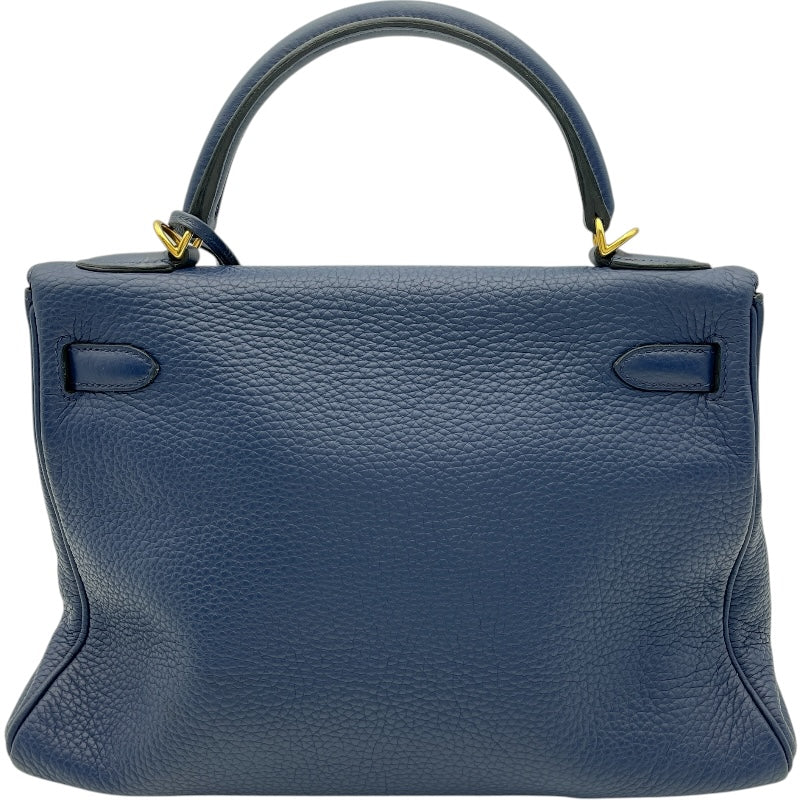 エルメス HERMES ケリー32 内縫い □Q刻 ブルードマルト GD金具 トリヨンモーリス レディース ショルダーバッグ