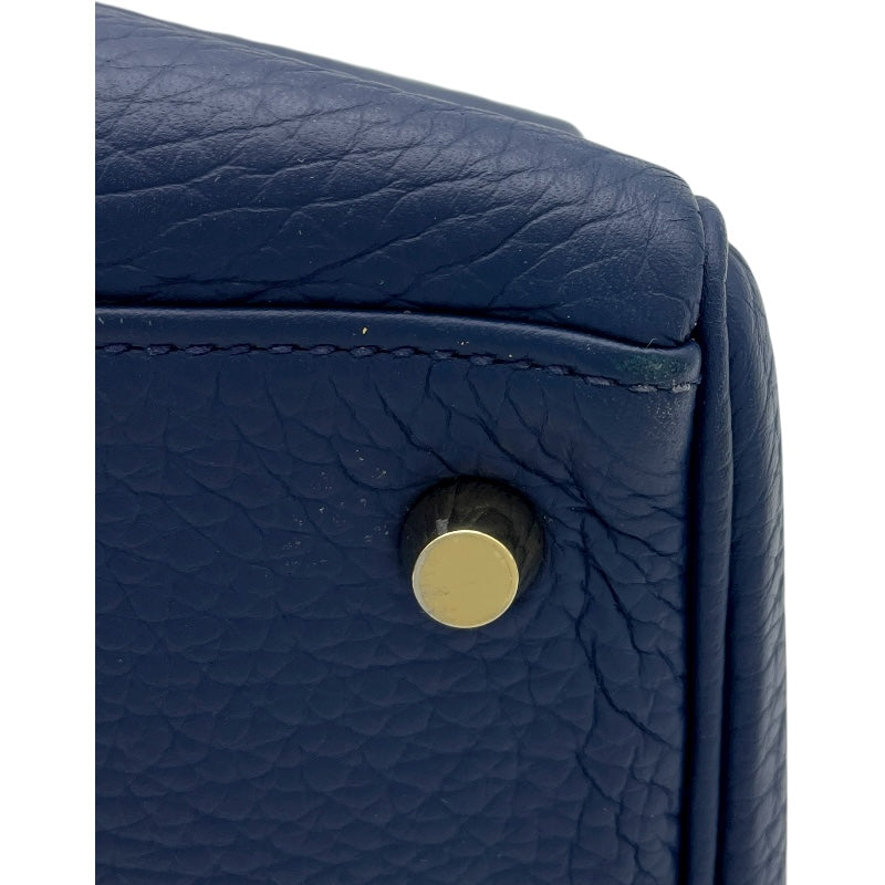 エルメス HERMES ケリー32 内縫い □Q刻 ブルードマルト GD金具 トリヨンモーリス レディース ショルダーバッグ