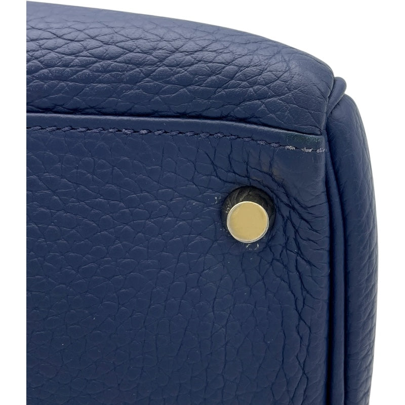 エルメス HERMES ケリー32 内縫い □Q刻 ブルードマルト GD金具 トリヨンモーリス レディース ショルダーバッグ