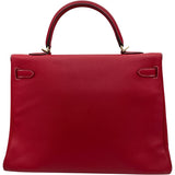エルメス HERMES ケリー35 内縫い キャンディ □P刻 ルージュカザック ブルータラサ GD金具 エプソン レディース ハンドバッグ