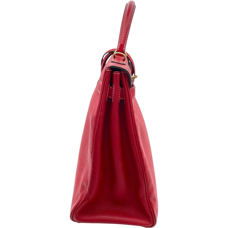 エルメス HERMES ケリー35 内縫い キャンディ □P刻 ルージュカザック ブルータラサ GD金具 エプソン レディース ハンドバッグ