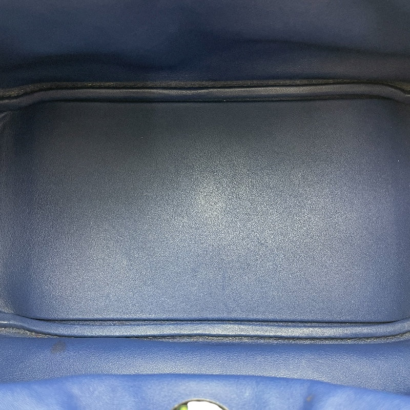 エルメス HERMES リンディ26 X刻 ブルーサフィール SV金具 スイフト レディース ハンドバッグ