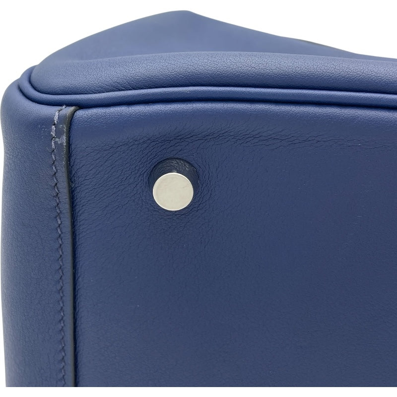 エルメス HERMES リンディ26 X刻 ブルーサフィール SV金具 スイフト レディース ハンドバッグ