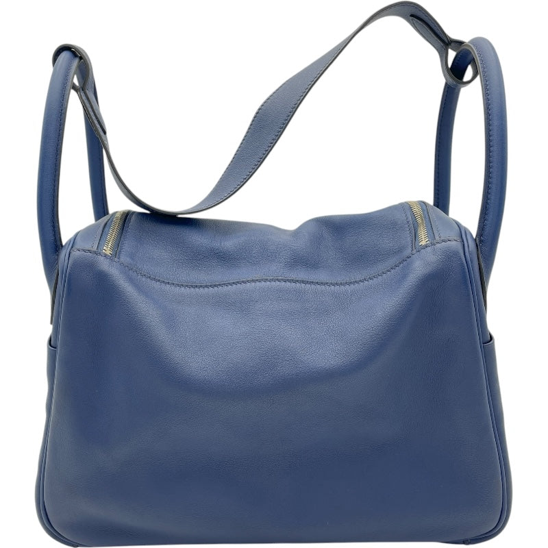 エルメス HERMES リンディ26 X刻 ブルーサフィール SV金具 スイフト レディース ハンドバッグ