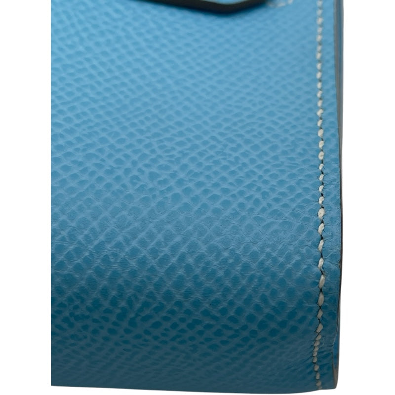 エルメス HERMES タイニーバーキン □O刻 セレスト SV金具 エプソン レディース ショルダーバッグ