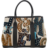 エルメス HERMES ガーデンパーティーPM W刻 ダークブラウン SV金具 プリュムエレクトリック・トワル レディース ハンドバッグ