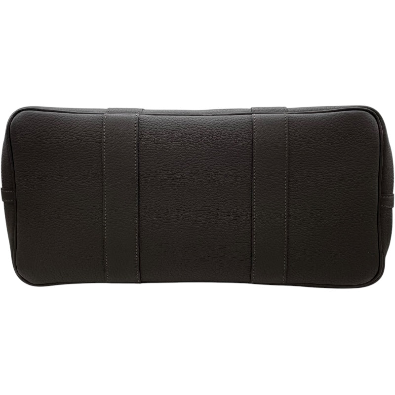 エルメス HERMES ガーデンパーティーPM W刻 ダークブラウン SV金具 プリュムエレクトリック・トワル レディース ハンドバッグ