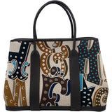 エルメス HERMES ガーデンパーティーPM W刻 ダークブラウン SV金具 プリュムエレクトリック・トワル レディース ハンドバッグ