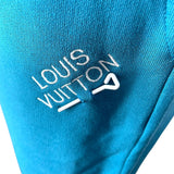 ルイ・ヴィトン LOUIS VUITTON ウィズエンブロイダリースウェットパンツ HNY57W ブルー コットン メンズ パンツ