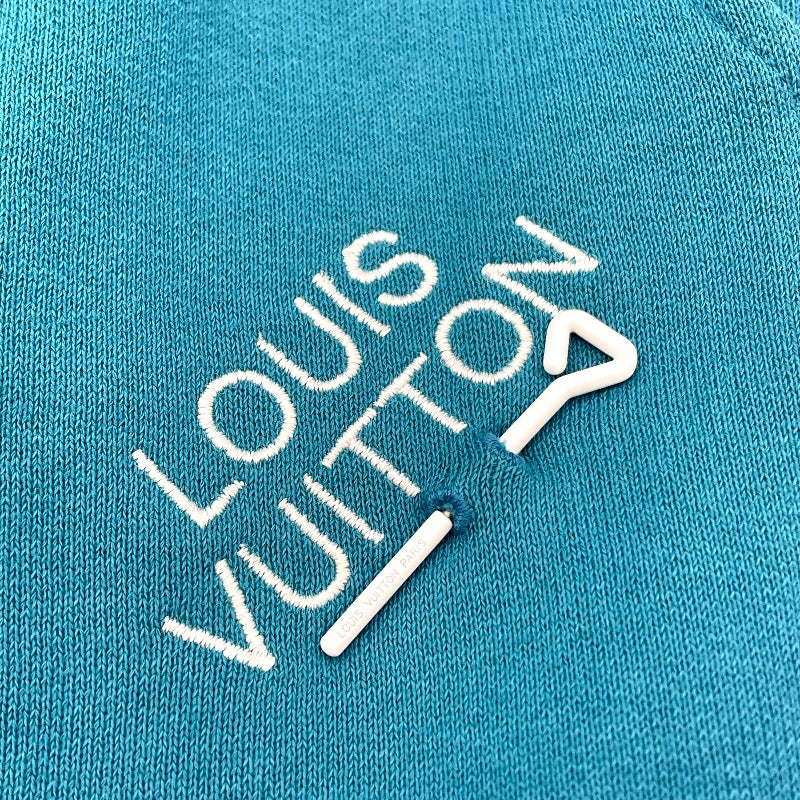 ルイ・ヴィトン LOUIS VUITTON ウィズエンブロイダリースウェットパンツ HNY57W ブルー コットン メンズ パンツ