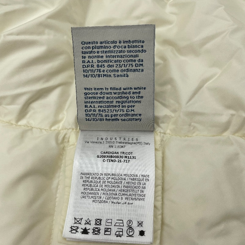 モンクレール MONCLER ニット切替ダウンジャケット G20939B00030 ホワイト ナイロン レディース ダウンジャケット