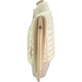モンクレール MONCLER ニット切替ダウンジャケット G20939B00030 ホワイト ナイロン レディース ダウンジャケット